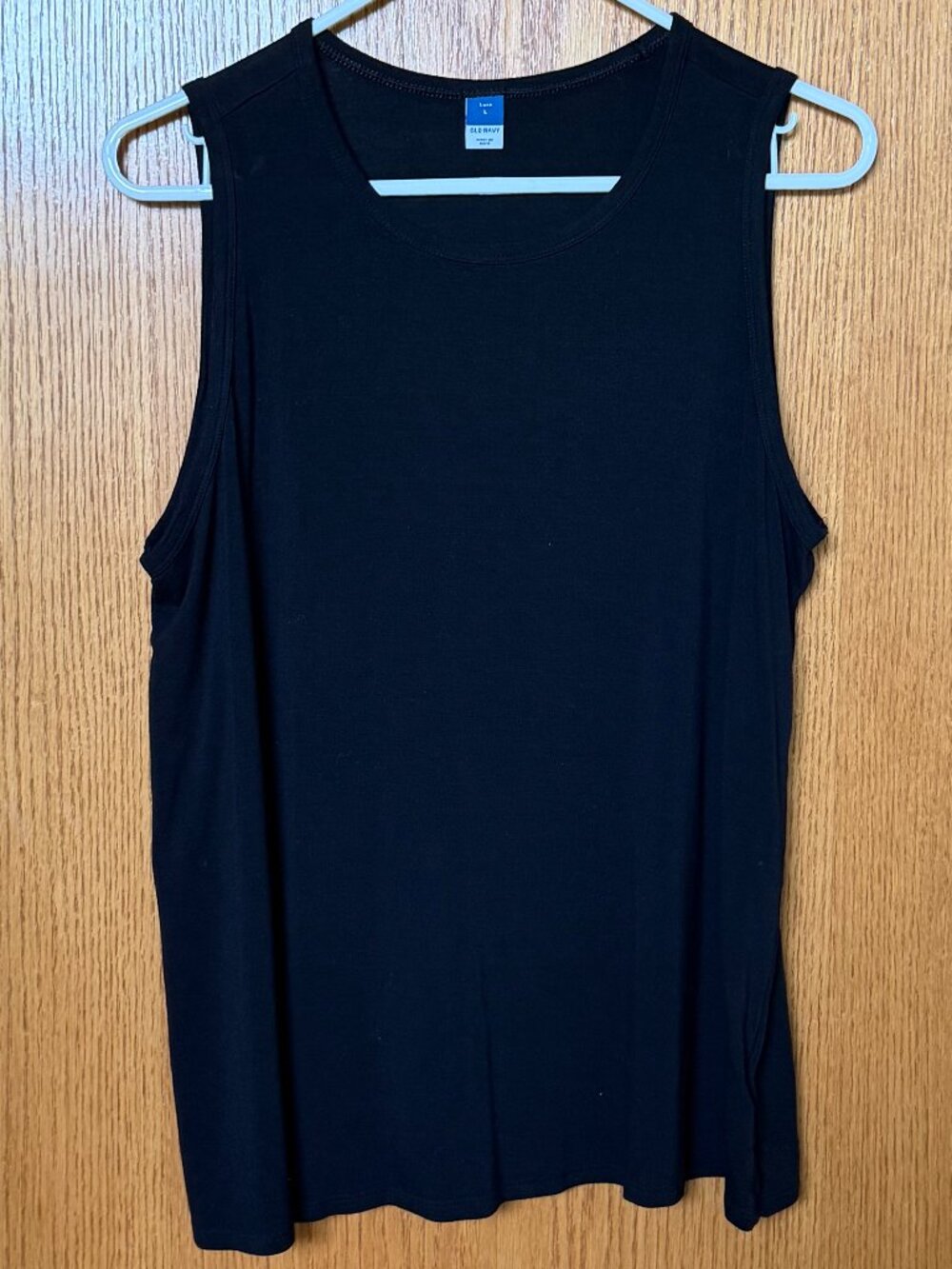 Luxe Ribbed Swing Tank Black Size Large